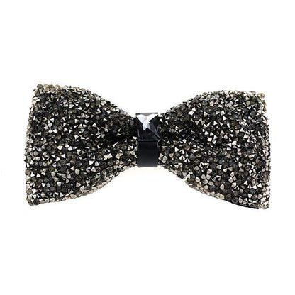 Men Bowtie Diamond Luxury Crystal Gem Tie Fashion Wedding Party Neckwear Banquet