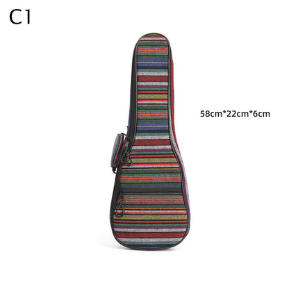 Ethnic Style Thicken Ukulele Bag Case Backpack 21 23 26 Inch Ukelele Mini Guitar