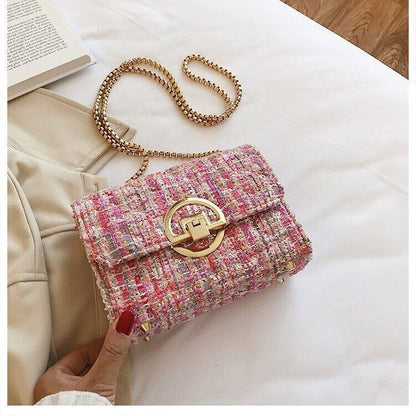 Flap Winter Woolen Women's Handbag Shoulder Messenger Bag Purses