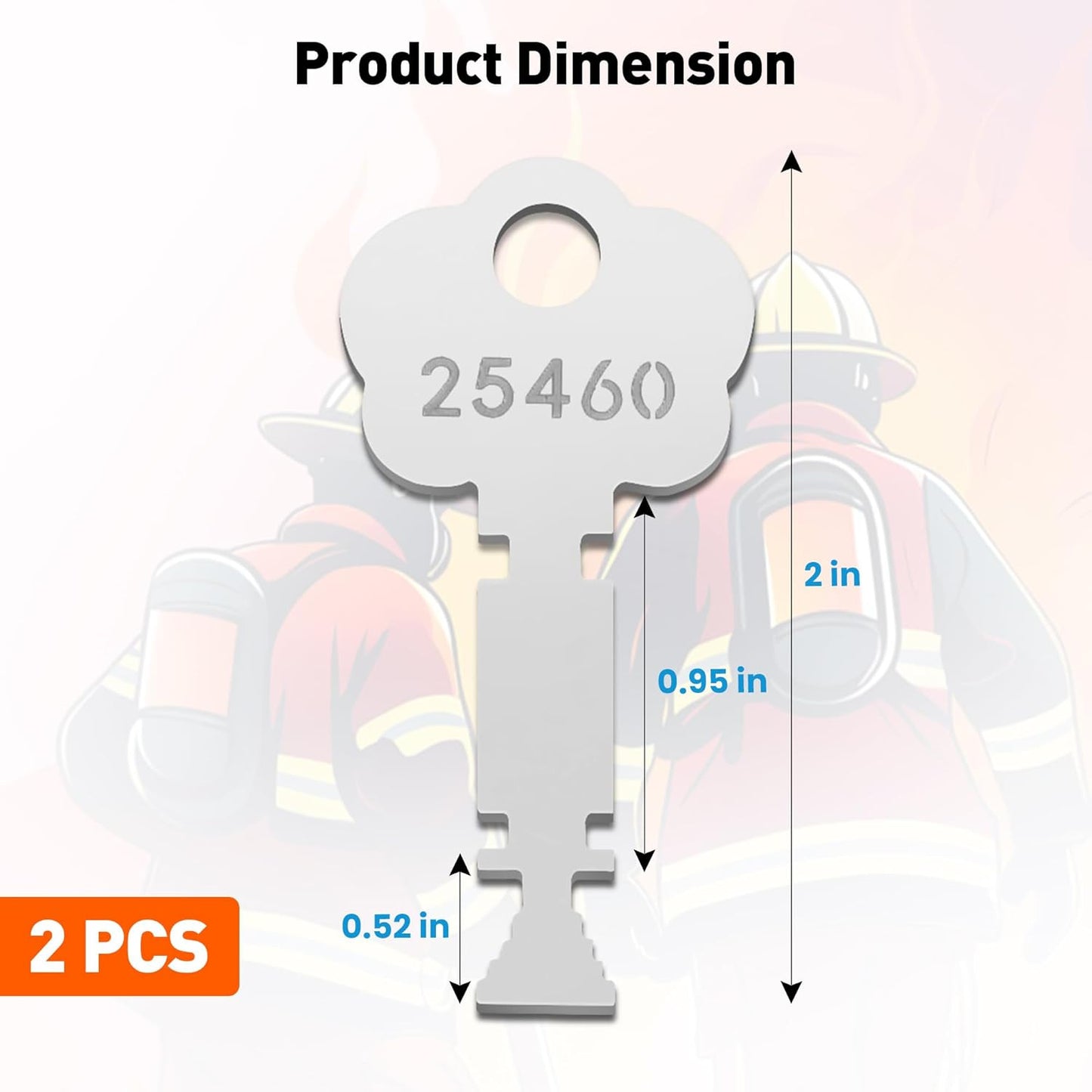 25460 Fire Alarm Box Key , Fits for Gamewell and Elevator Fire Master Alarm Box