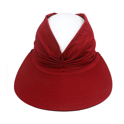 Womens Visor Hat Hollow Empty Top Cap Anti-UV Sun Protection Summer Beach Hats