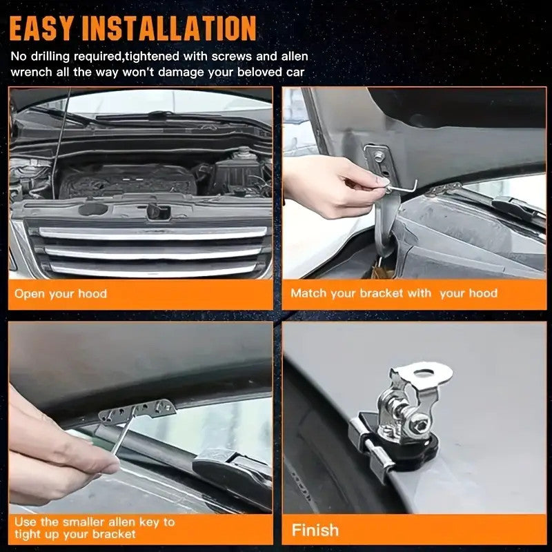 2PCS Pillar Hood Led Work Light Bar Mount Bracket Clamp Holder Offroad Universal