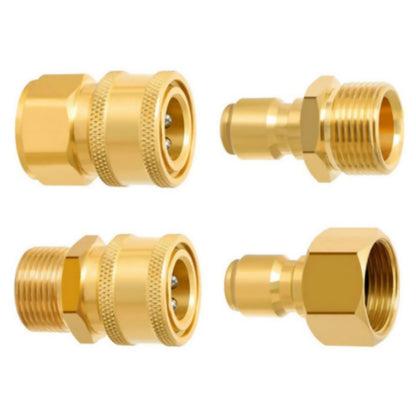 4PCS M22-15mm 3/8'' Connect Pressure Washer Hose Adapter Replacement
