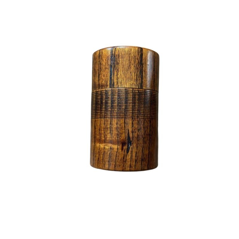 Minor Flaw Jujube Wood Tea Canister Handmade Travel Straight Jar with Lid