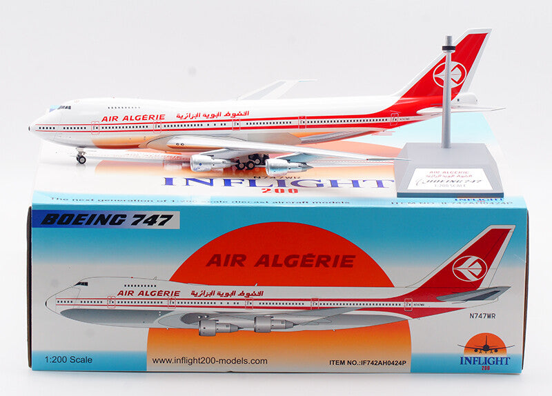 1:200 35CM InFlight AIR ALGERIE BOEING 747-200 Passenger Airplane Diecast Model