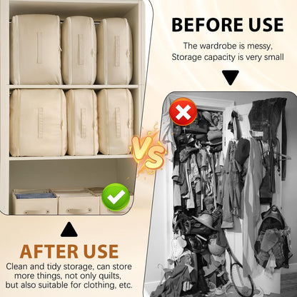 2/4Pcs Wardrobe Storage Bags Zipped Clothes Organizer Underbed Cube Closet Boxes