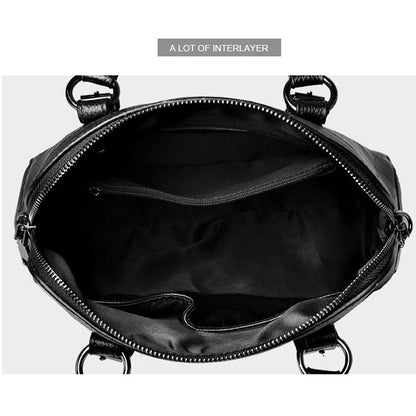 Fashion Women Handbag Genuine Leather Shoulder Luxury Crossbody Purse 31*26*12CM