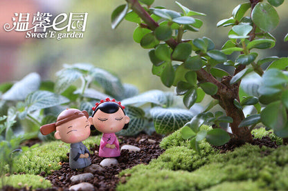 Groom Wedding Decoration Micro Landscape Ornament and 2pcs/lot Couple Doll Brid