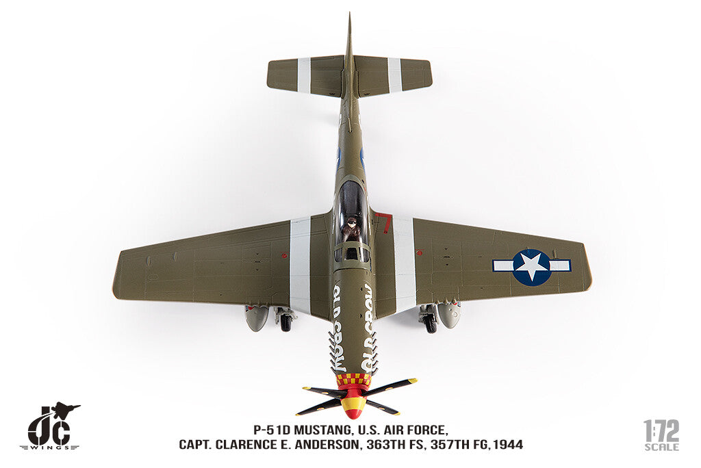 1:72 JC Wing P-51D MUSTANG. U.S. AIR FORCE1944 Fighter Diecast Aircraft Model