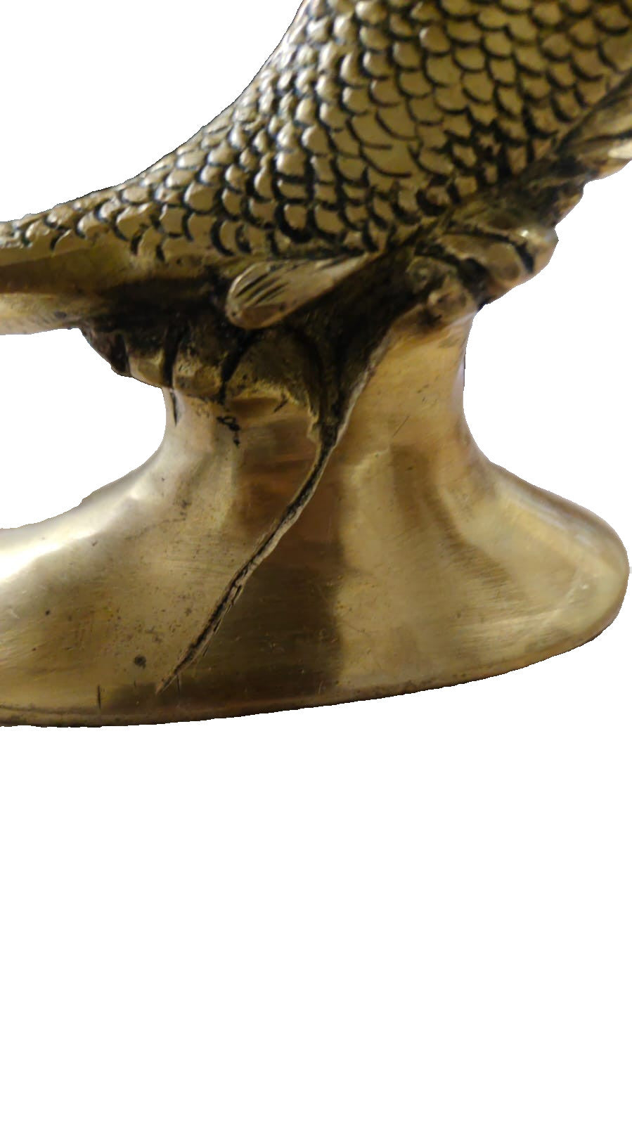 Pure Brass Animal Golden Fish Sculpture Statue Handcrafted Decorative Showpiece