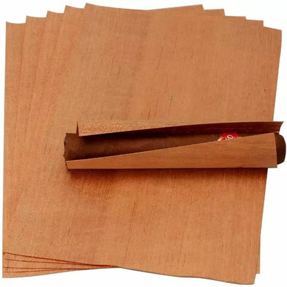 Cigar Humidor Box Case Paper Veneer Spanish Cedar Wood Chips 8.2x5.55" 10Pcs/Lot
