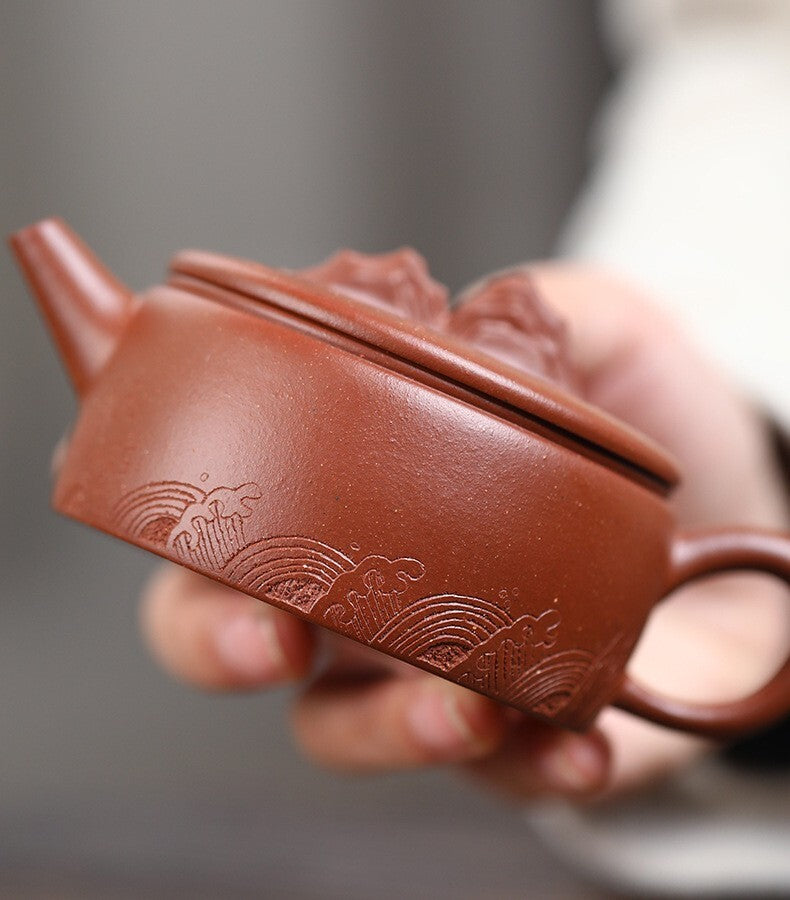 170cc chinese Yixing Handmade Zisha teapot JiangPo Clay HanWa Gongfu Hu Tea Pot