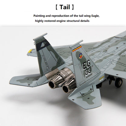 1/100 Jet F-15 Eagle Fighter Attack Alloy Aircraft model Plane Souvenir Display