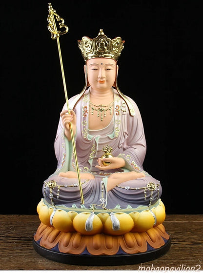Collected Ksitigarbha Bodhisattva Dizang Pusa BUDDHA Figure Home Altar Worship