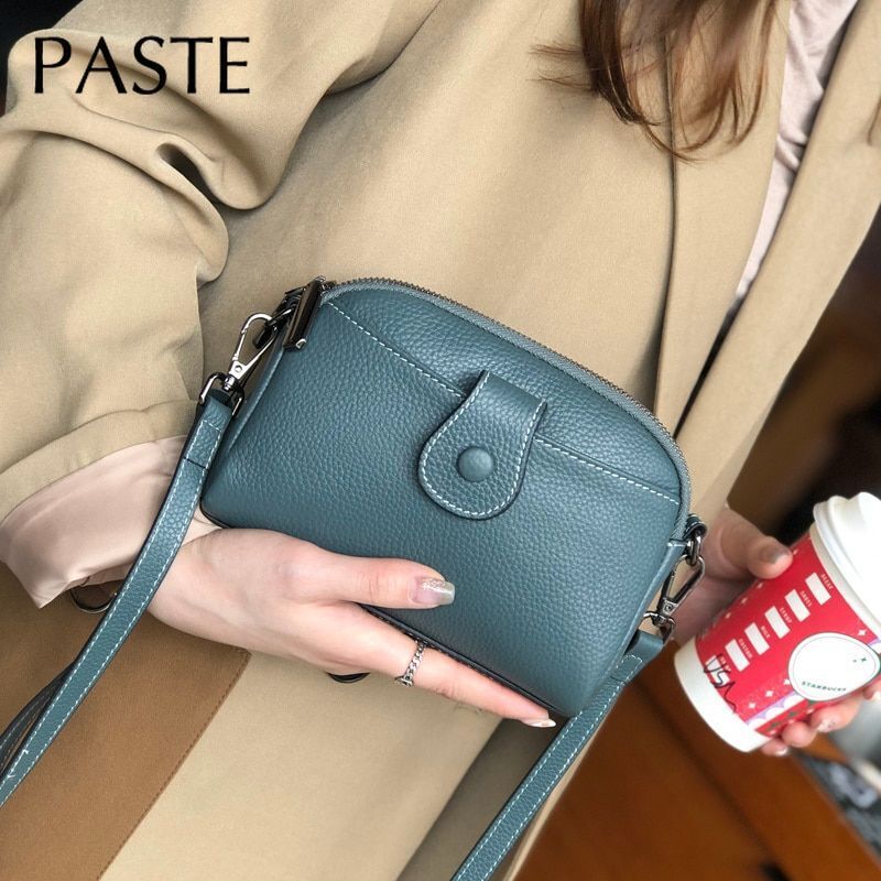 Genuine Cow Leather Shoulder Bag Small Crossbody Purse White Shoulder Bags Flap