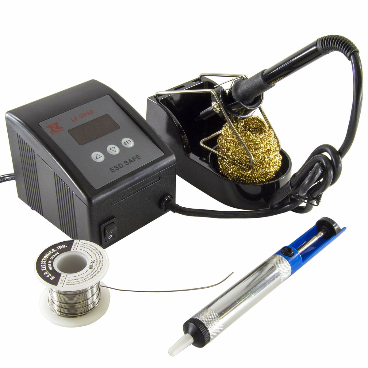 Xytronic LF-399D 80W Digital Soldering Station with Desoldering Pump and Solder