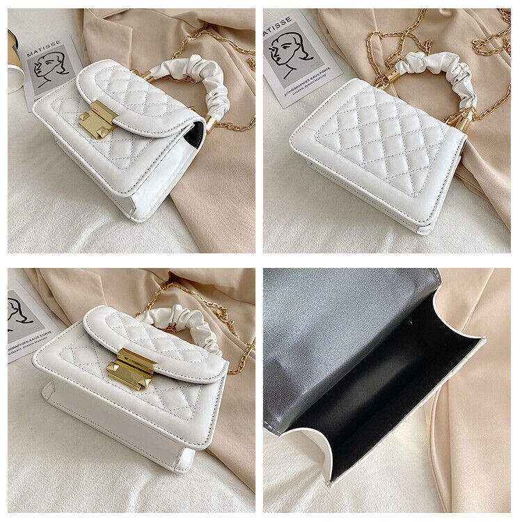 Newly Fashion Lattice Shoulder Small Women's Handbag Square Chain