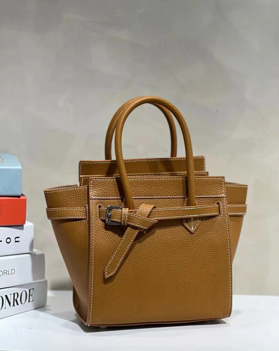 Cowhide Handbags For Women Genuine Leather Tote Bag Simple Trendy Bag