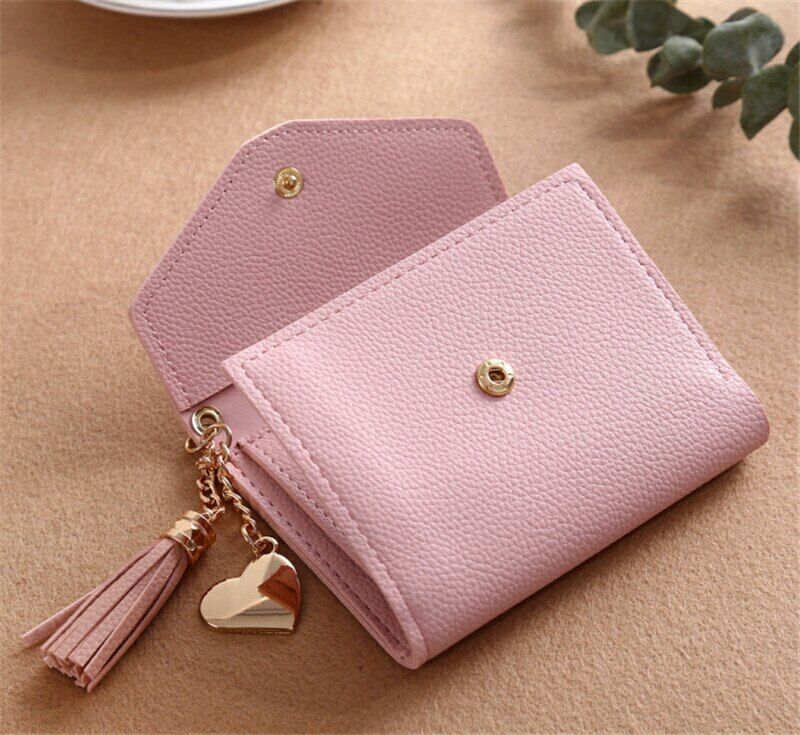 Women Wallet Purse Cash Clip Billfold Card Clamps Female Mini Handbag Coin Purse