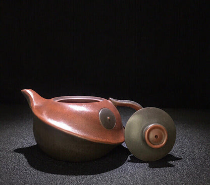 Chinese Yixing Zisha Clay Handmade Exquisite Teapot（波浪鼓 底款：如图）