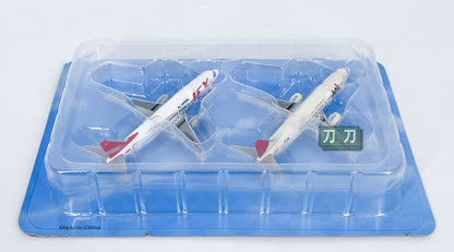 2PCS 1:400 JAL JEX BOEING 737-400 Plane Airplane Diecast Aircraft Model