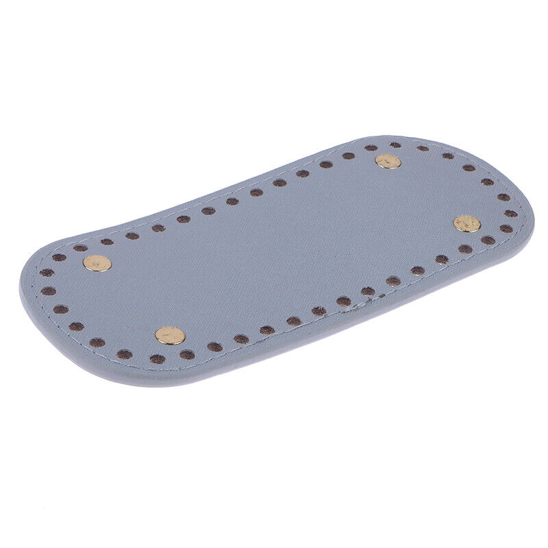 1Pc Oval Long Bottom For Knitted Bag PU Leather Bag Handmade Bottom With Holes