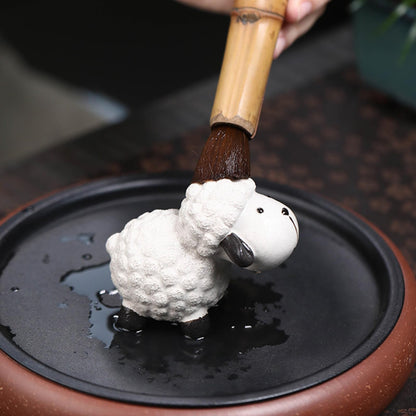 Little Sheep Purple Sands Tea Pet Ornament 7.7cm Kung Fu Tea tray accessories