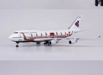1:150 47CM THAILAND APEC BOEING 747-400 Plane Landing Gear Resin Aircraft Model