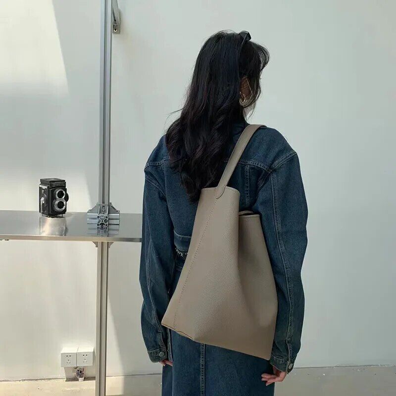 Women Sling Shoulder Bag Handbag Shopper with Small Bag