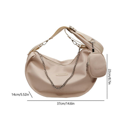 Letter Printed Bag Coin Pouch Synthetic Crossbody Bag Chain Handbag Zip Shoulder