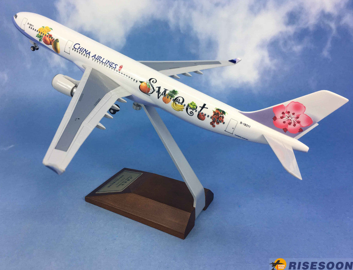 32CM 1:200 Risesoon ACHINA AIRLINES AIRBUS A330-300 Airplane ABS Plastic Model