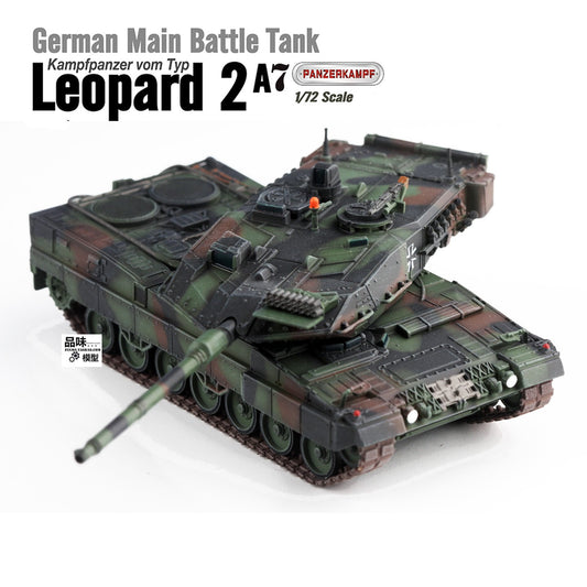 1/72 German Leopard 2A7 Main Battle Tank Three Color Camouflage Finished Model