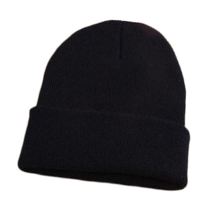 Beanie Hat Men Women Plain Knit Ski Cap Warm Elastic Skull Winter Cuff Thermal