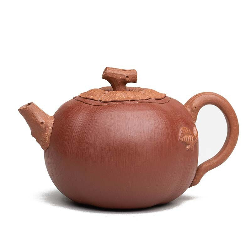 Yixing Purple Clay Pot Bionic Pumpkin Persimmon Pot Slope Mud Handmade Tea Pot