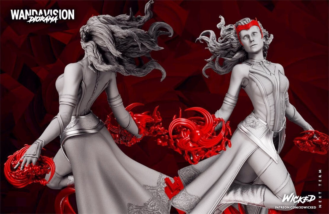 1/24 resin figures model Wanda Crimson Witch Unassembled Unpainted