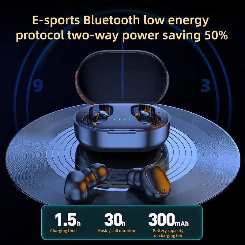 Waterproof Bluetooth 5.0 Wireless TWS Earbuds Headphone Headset Noise Cancelling