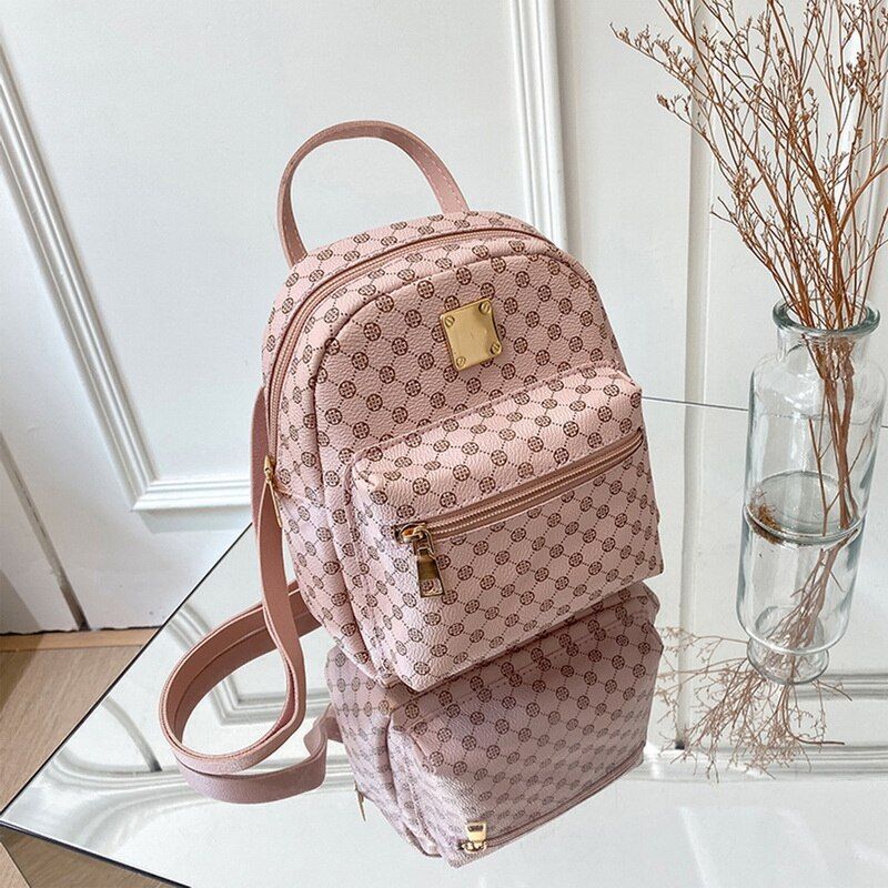 Backpack Synthetic Leather Small Bags Retro Handbag Phone Purse Pouch Travel 1PC