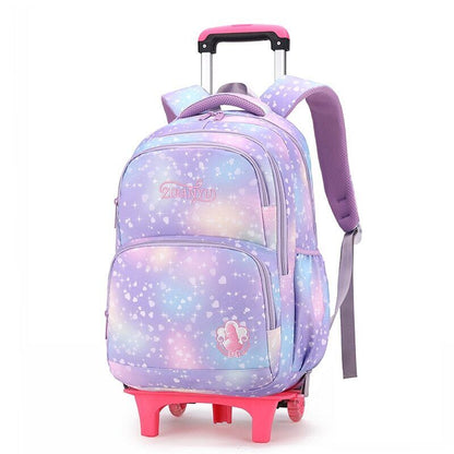 Children School bag Wheels Students Backpack Girls Bag Schoolbag Backpack