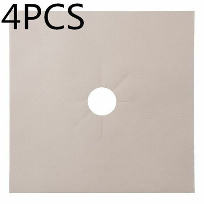 4Pcs/Lot Gas Stove Protector 27x27cm Burner Cleaning Pad Liner Cover Kitchen Mat
