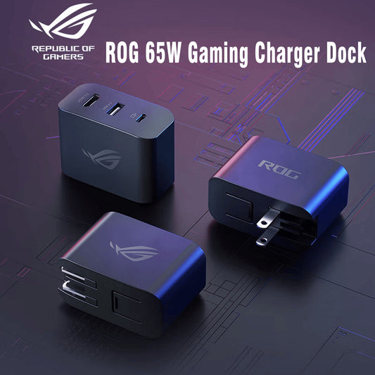 ASUS ROG 65W Gaming Dock – PD3.0 Charging, HDMI 4K, USB-A for Console/Laptop