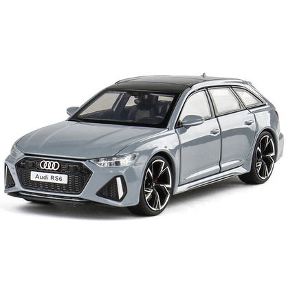 1/32 Audi RS6 Model Car Metal Diecast Toy Cars Boys Toys for Kids Gifts Gray