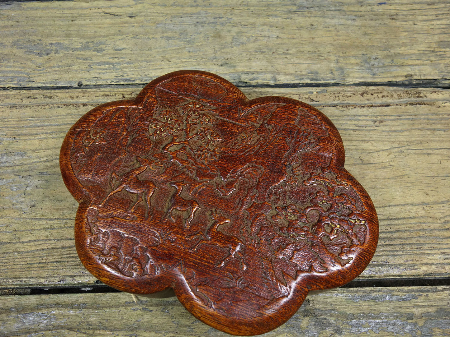 Collections Chinese Rosewood Carved Exquisite Thumb Ring Box Ring Storage Box