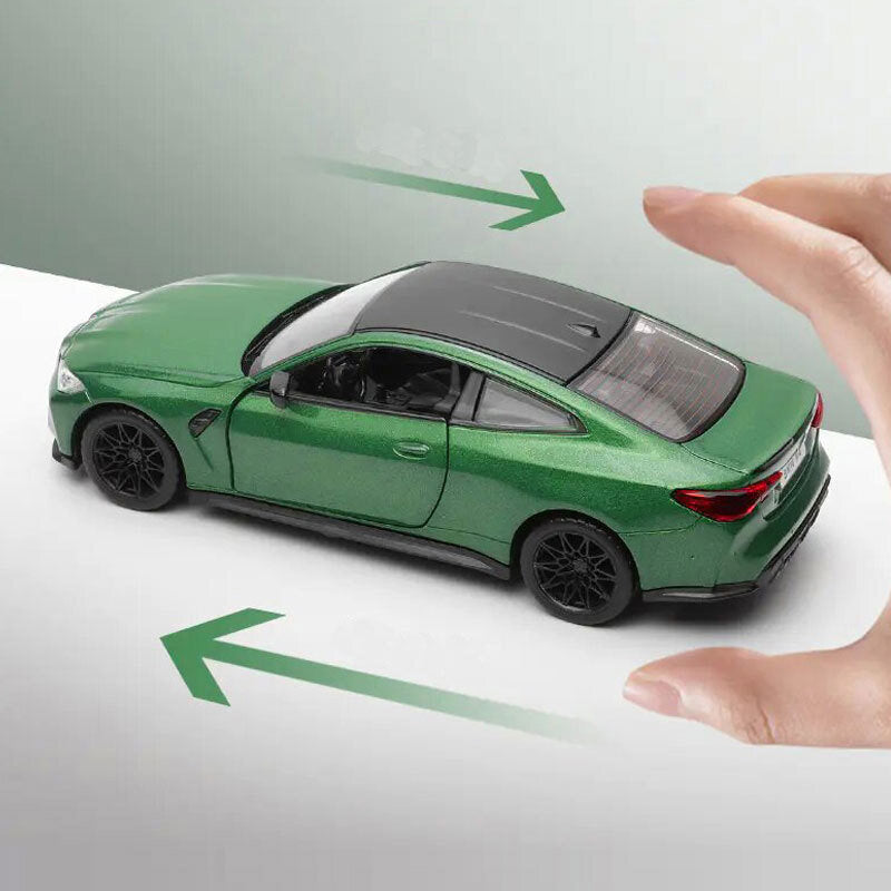 1/32 Scale BMW M4 (G82) Model Car Diecast Toy Vehicle for Boys Kids Gifts Green
