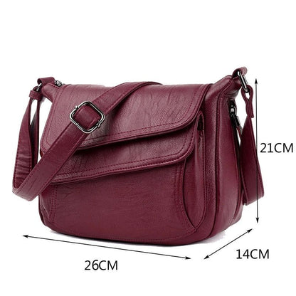 Genuine Leather Luxury Handbag Bag Summer White Purse Shoulder Messenger Bag 1PC