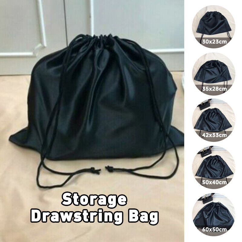 Jewelry Cosmetics Storage Drawstring Bag Satin Dust Pouch Soft Shoes Handbag