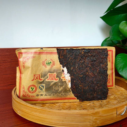 Tu Lin Feng Huang 607 Yunnan Shu Puer Tea Brick Ripe Pu-erh 250g