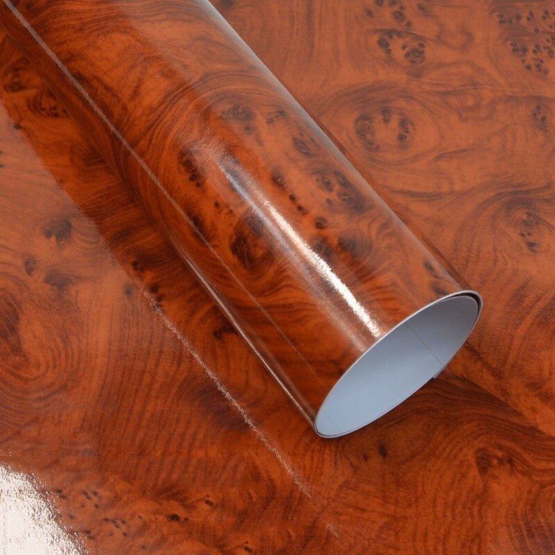 100x30cm Glossy Wood Grain Self Adhesive Sticker Car Vinyl Wrap Film DIY Decor
