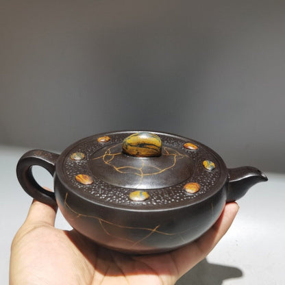 Chinese Yixing Purple Clay Teapot Zisha Pure Handmade Household Collect Teaware