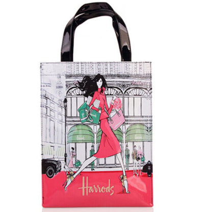 Harrods London Girls Shopper PVC Tote Bag Top-handle Casual Shopping Handbag