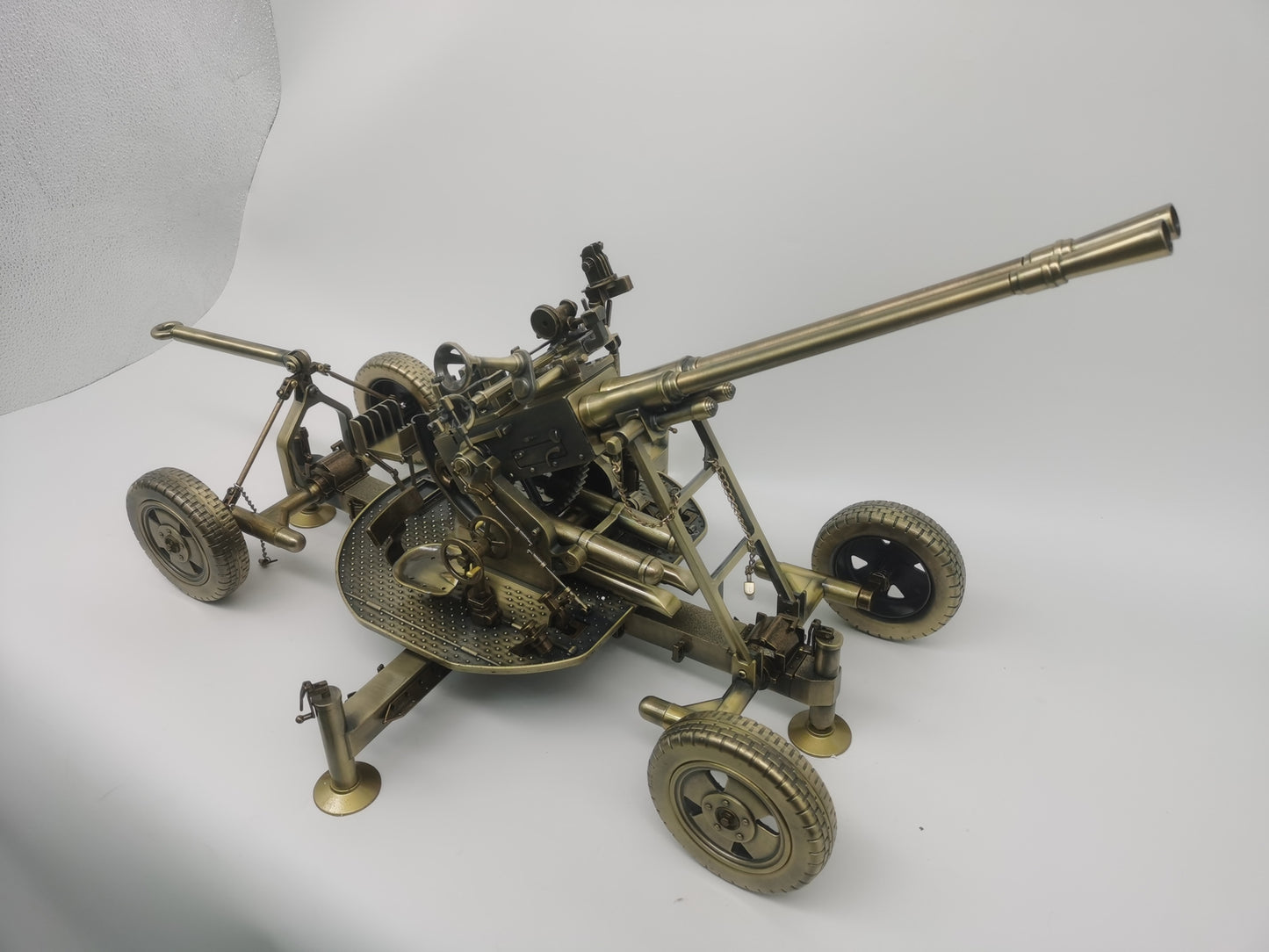 69CM 1:18 Type 65 37MM Double Barrel Anti-aircraft Gun Diecast Army Armor Model